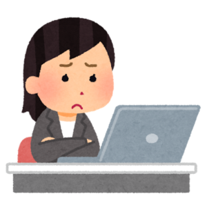 困り顔の女性
